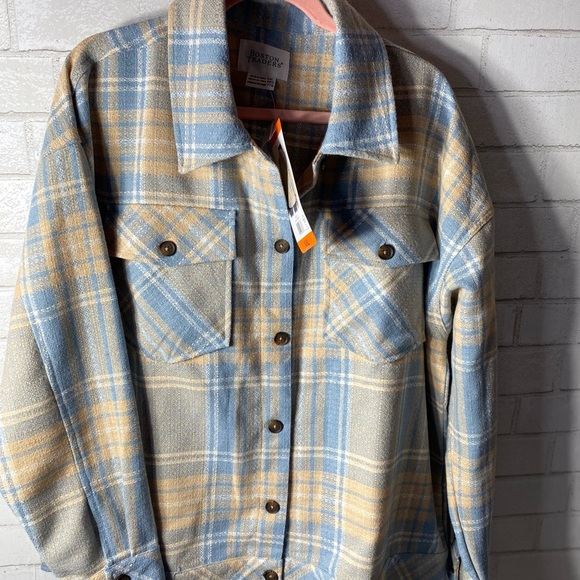 Boston Traders Size XXL Women’s Blue Shirt Trucker Jacket NWT Shacket - Picture 2 of 10